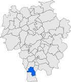 Posizione del comune sulla mappa della provincia