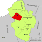 Locatie van de gemeente Chodos op de kaart van de provincie