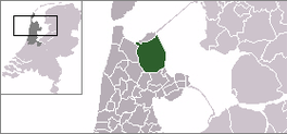 Lokasie van de veurmaolige gemeente Wieringermeer