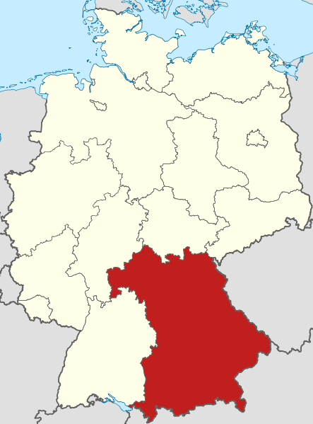 Datei:Locator map Bavaria in Germany.svg