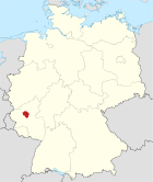 Map of Germany, position of the district of Cochem-Zell highlighted