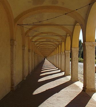 Capuchin friars arcades: sequence of 143 arches built in Comacchio in 1647-Ferrara (Italy)