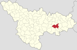 Kommunens beliggenhed i distriktet Timiș