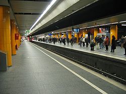 Eastbound track at Marienplatz station, Munich S-Bahn