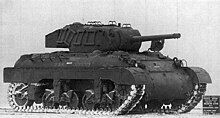 The M7 light tank design intended to replace the Stuart tanks became overweight in development and was rejected. M7 Aberdeen.JPG