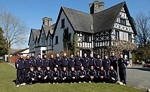 Barry at Maesmawr Hall before Welsh Cup Semi-final in Newtown.