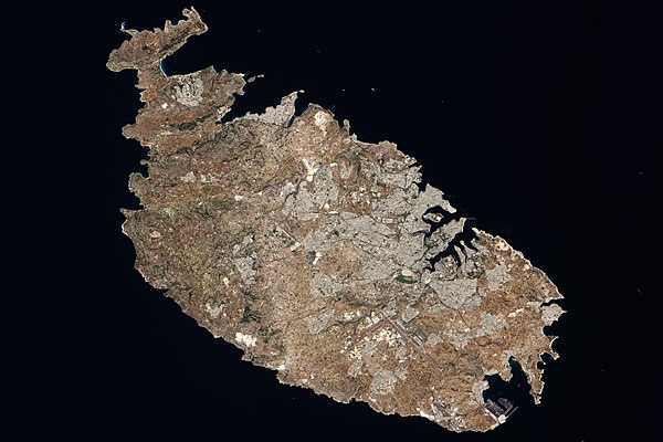 Satellite image of Malta