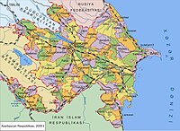 Karta över Azerbajdzjan