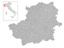 Locatie van Cascinette d'Ivrea in Turijn (TO)