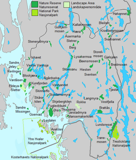 Map Protected Areas Ostfold