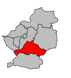 Kanton na mapě arrondissementu Douai