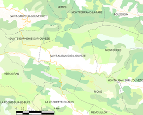 Poziția localității Saint-Auban-sur-l'Ouvèze
