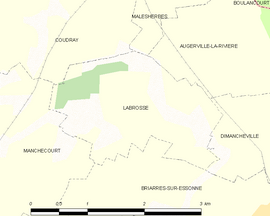 Mapa obce Labrosse