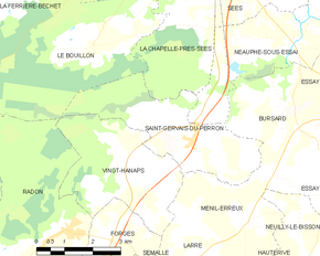 Poziția localității Saint-Gervais-du-Perron