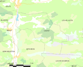Mapa obce Castet