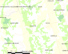 Mapa obce Lalongue