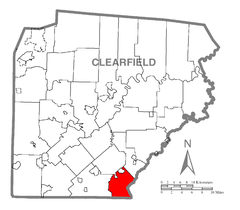 Map of Gulich Township, Clearfield County, Pennsylvania Highlighted.png