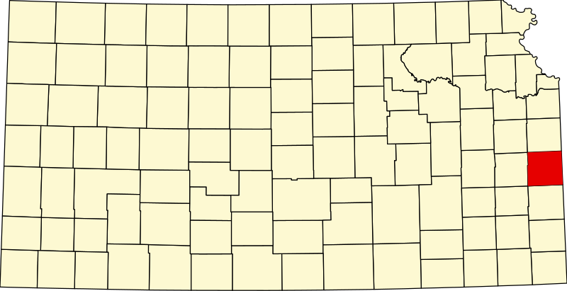 Datei:Map of Kansas highlighting Linn County.svg