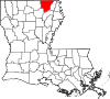 Map of Louisiana highlighting Morehouse Parish.svg