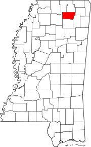Map of Mississippi highlighting Union County.svg