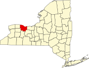 Map of New York highlighting Monroe County Map of New York highlighting Monroe County.svg