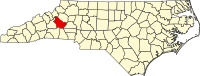 Map of North Carolina highlighting Burke County.svg