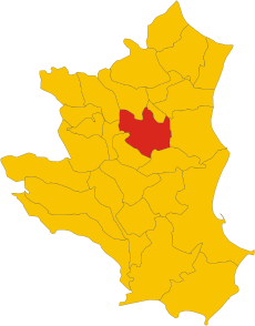 Map of comune of Casabona (province of Crotone, region Calabria, Italy).svg