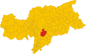 Map of comune of Renon (autonomous province of Bolzano, region Trentino-Alto Adige-Südtirol, Italy).svg