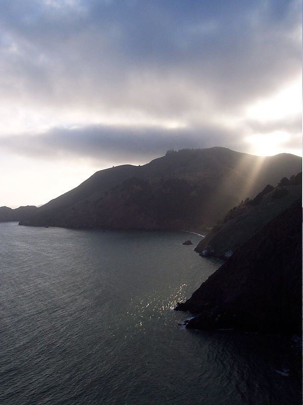 The Marin Headlands, as seen from the Golden Gate Bridge