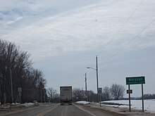 Population sign on WIS 73 MarshallWisconsinSign2.jpg