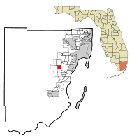 Расположение в округе Майами-Дейд и штате Флорида