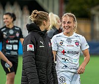 Mimmi Larsson efter 6–0-seger mot Örebro 24/7 2020.