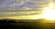 Ardrossan Wind Farm from Portencross, just after sunrise Morning Energy - Ardrossan Wind Farm From Portencross - geograph.org.uk - 1088264.jpg