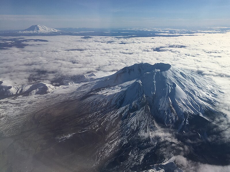 File:Mount Saint Helens from the air, with Mount Adams in background 02.jpg