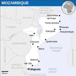 Lokasi Mozambik