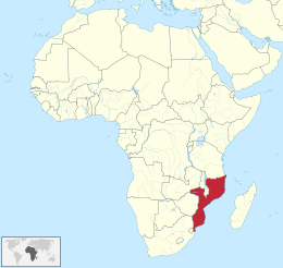 Карта на Mozambique