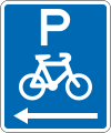 (R6-52.1) Cyclists Parking (on the left of this sign)