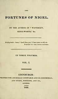 <i>The Fortunes of Nigel</i> 1822 novel by Walter Scott