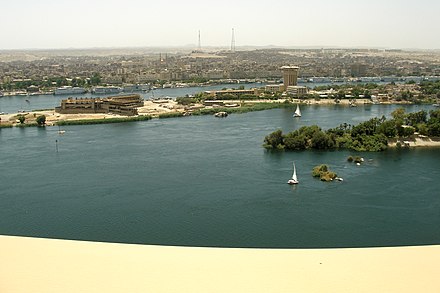 The River Nile as it passes through Aswan
