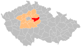 Distret de Kolín - Localizazion