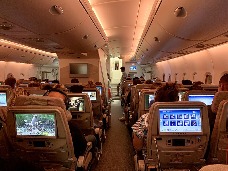 File:On board of Emirates airline Brisbane, Australia - Warsaw, Poland.jpg