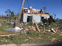 Tornado damage in 2020 OnalaskaTX-EF3damage2020.jpg