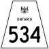 Highway 534 marker