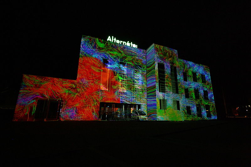 File:Opening Videomapping of Science center Alternátor in Třebíč, Třebíč District 11.JPG