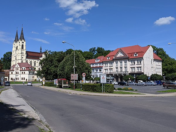 Staré Square with the Church of the Nativity and the town hall