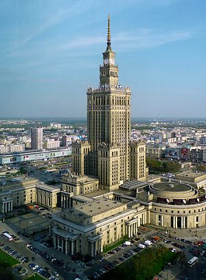 Palace Of Culture And Science: High-rise building and house of culture in Warsaw,Poland