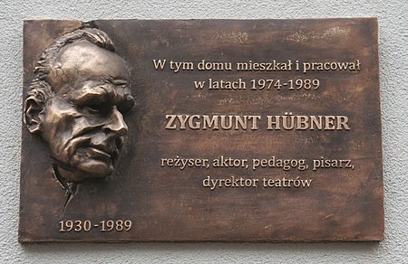 POL Warszawa Zygmunt Hübner plaque 03.jpg