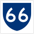 Markierung für den primären Highway 66 von Puerto Rico