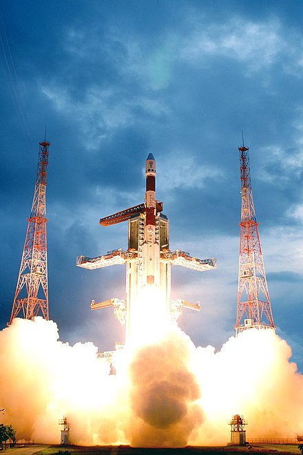 PSLV-C11 lifts off carrying Chandrayaan-1, first Indian mission to the moon.