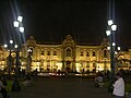 Lima's Palace of Government at night.